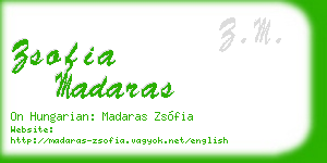 zsofia madaras business card